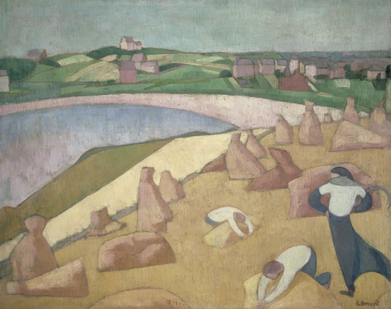 Oogst bij de Zee door Emile Bernard