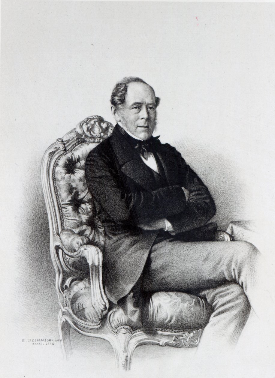 George Villiers, 4e Graaf van Clarendon, 1856 door Emile Desmaisons