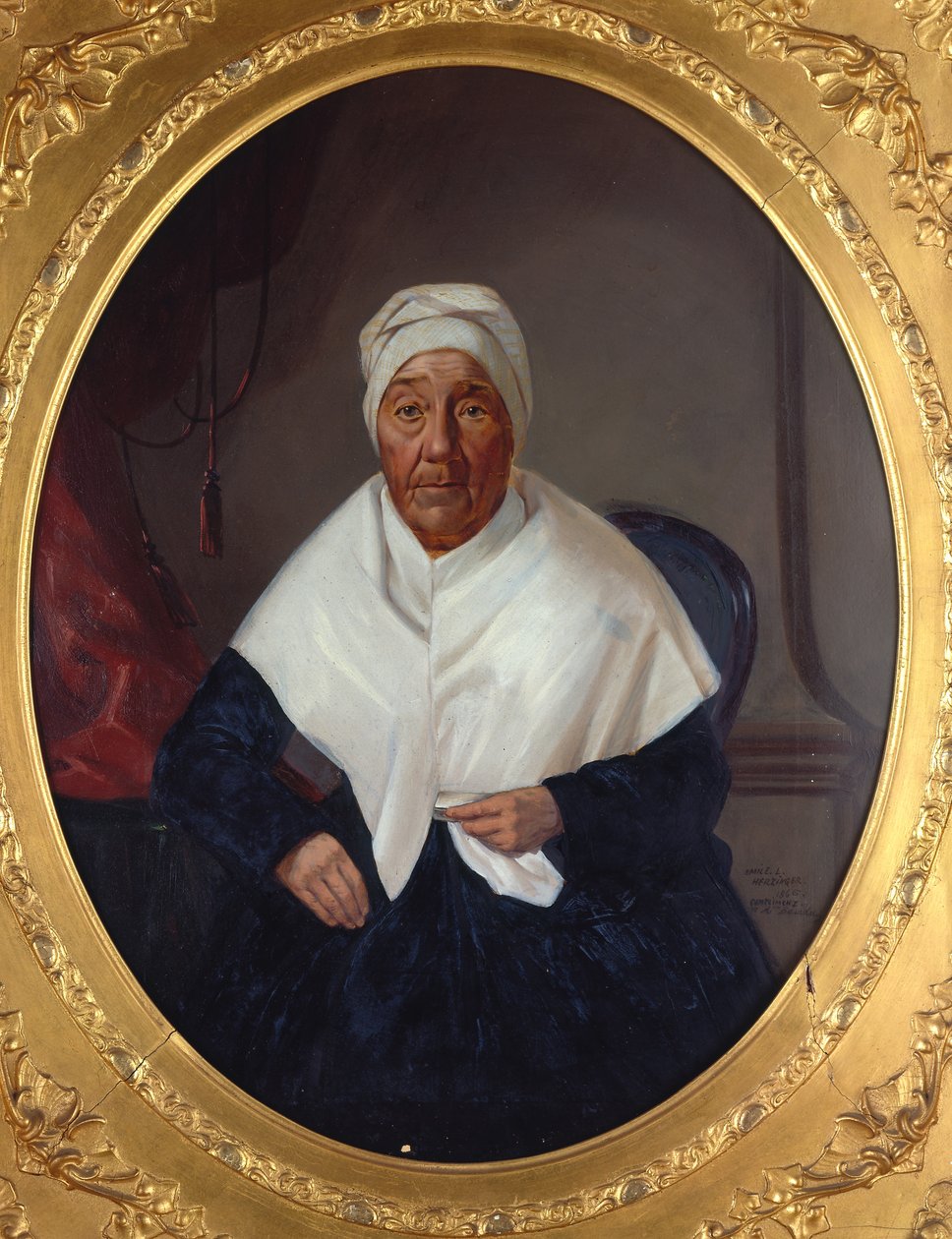Portret van Mme. Elizabeth Barada Ortes door Emile Herzinger