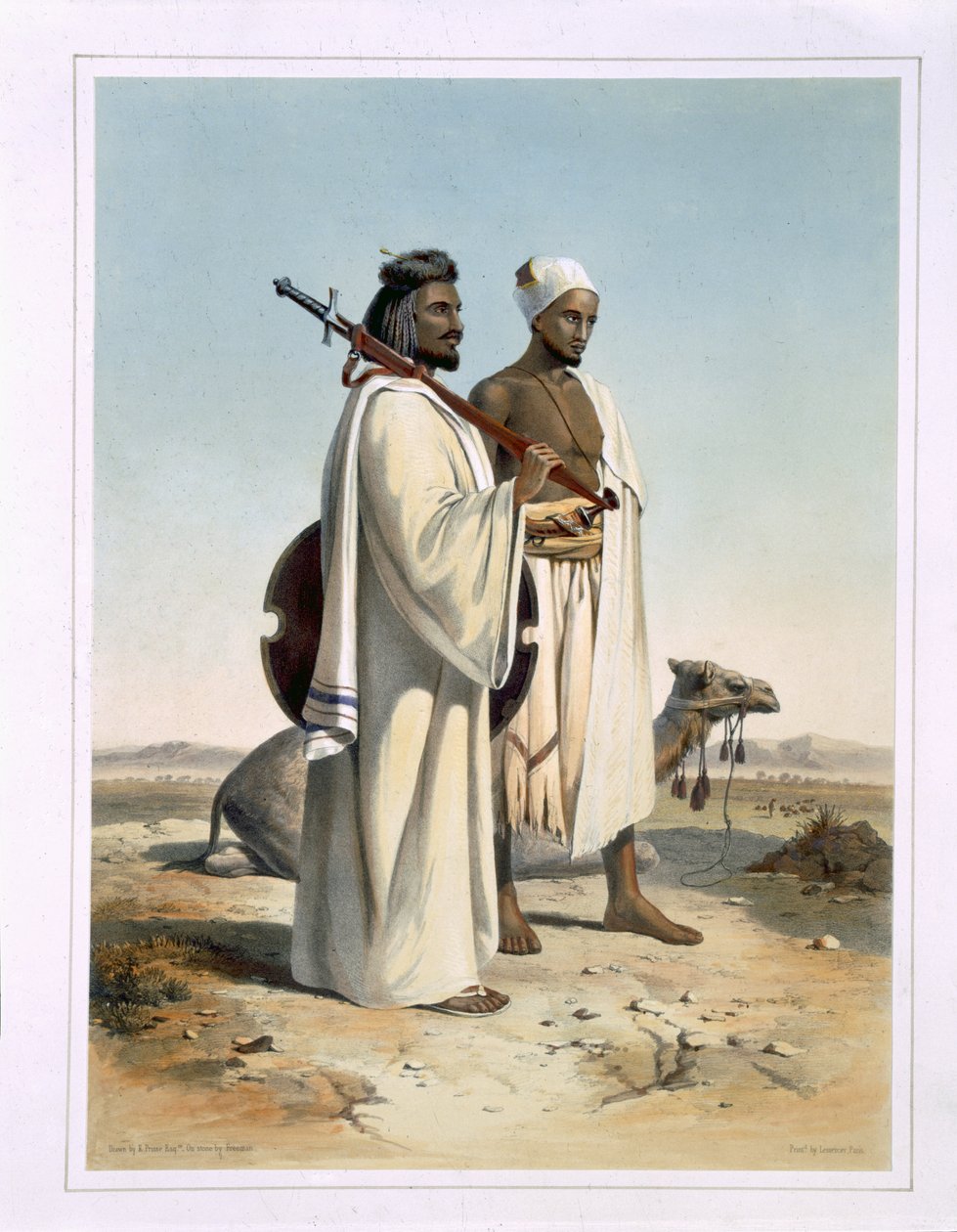 De Ababda, Nomaden van de Oostelijke Thebaid Woestijn, illustratie uit 