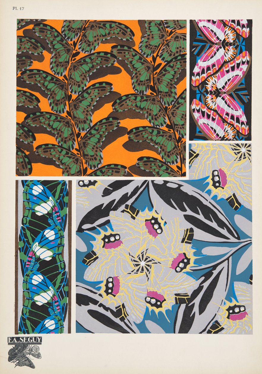 Plaat 17, uit Papillons, uitgegeven 1925 door Émile Allain Séguy