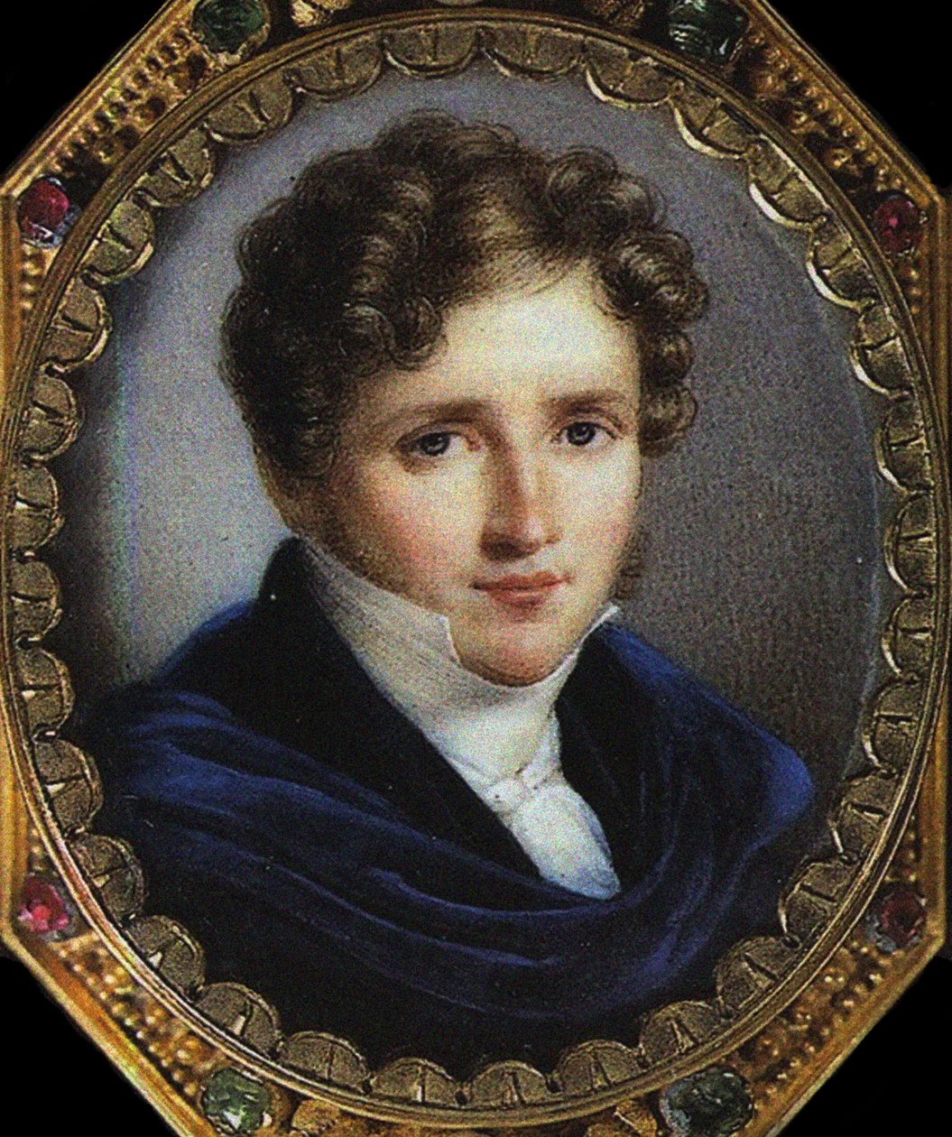 Portret van de auteur Alfred de Vigny door Emile (after) Lassalle