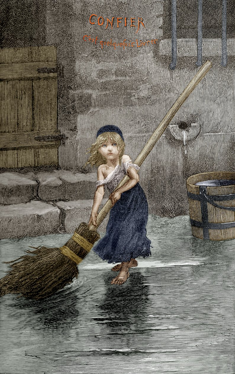 Cosette, illustratie uit "Les Miserables" door Victor Hugo, 1862 door Emile Antoine Bayard