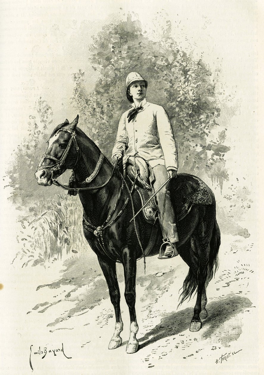 Portret van Jane Dieulafoy (geboren Magre) door Emile Antoine Bayard