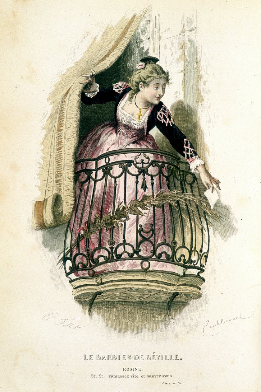 Rosine in Le barbier de Seville door Emile Antoine Bayard