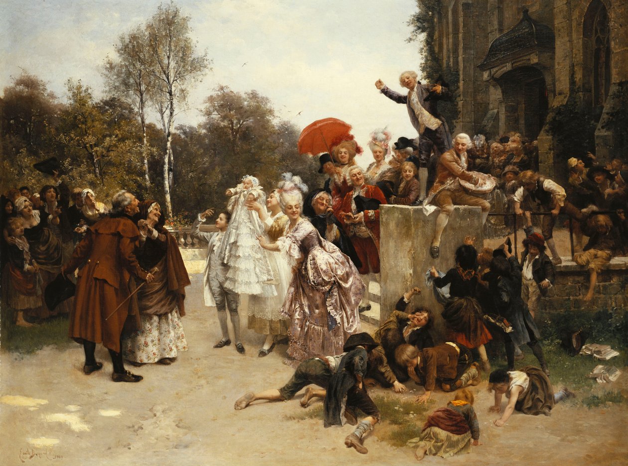 De doop, 1863 door Emile Antoine Bayard