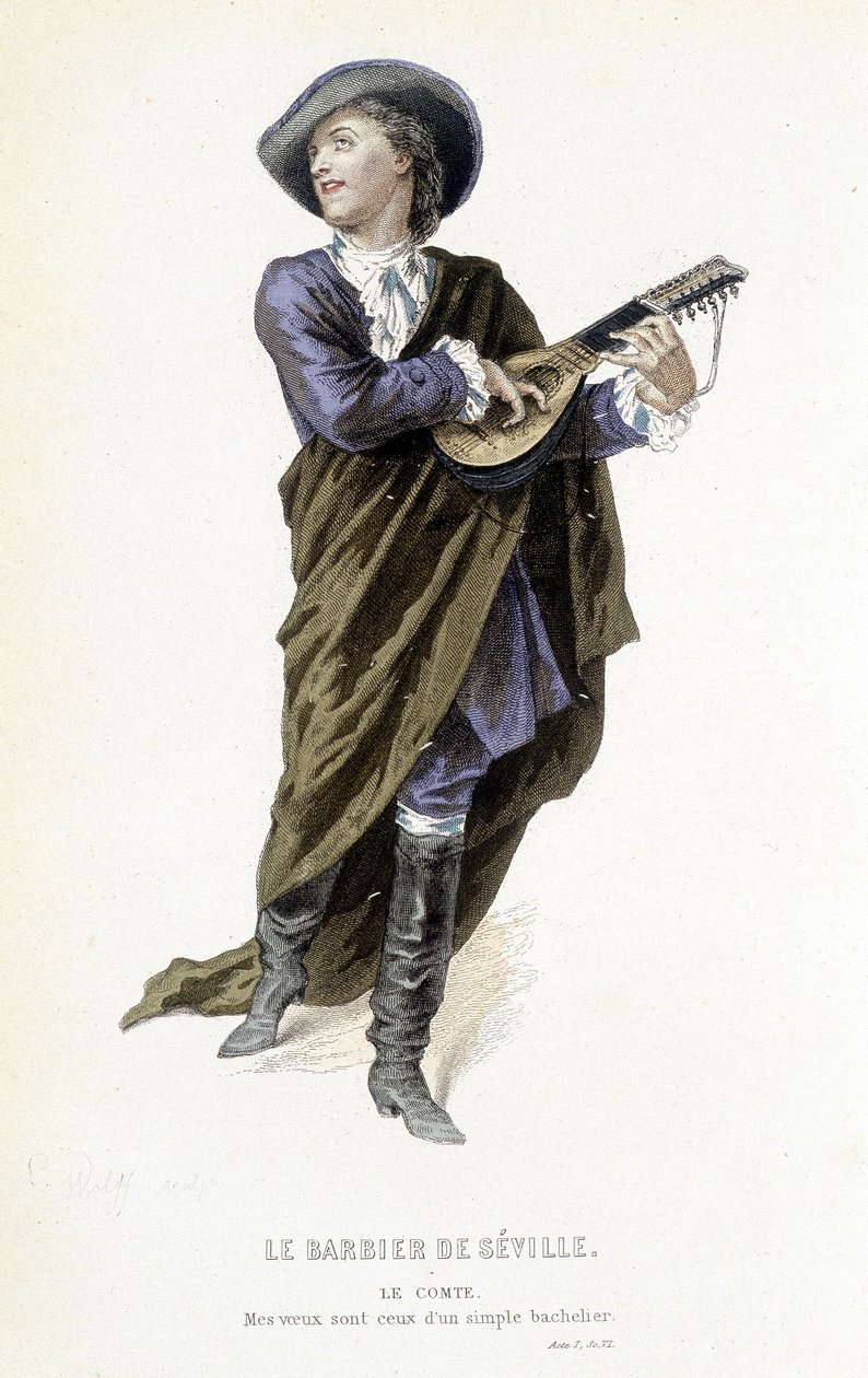 Graaf Almavira in Le barbier de Seville door Emile Antoine Bayard