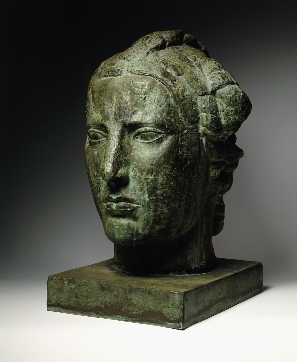 Hoofd van Vrijheid; Tete de Liberte, c.1914 (brons met groene patina) door Emile Antoine Bourdelle