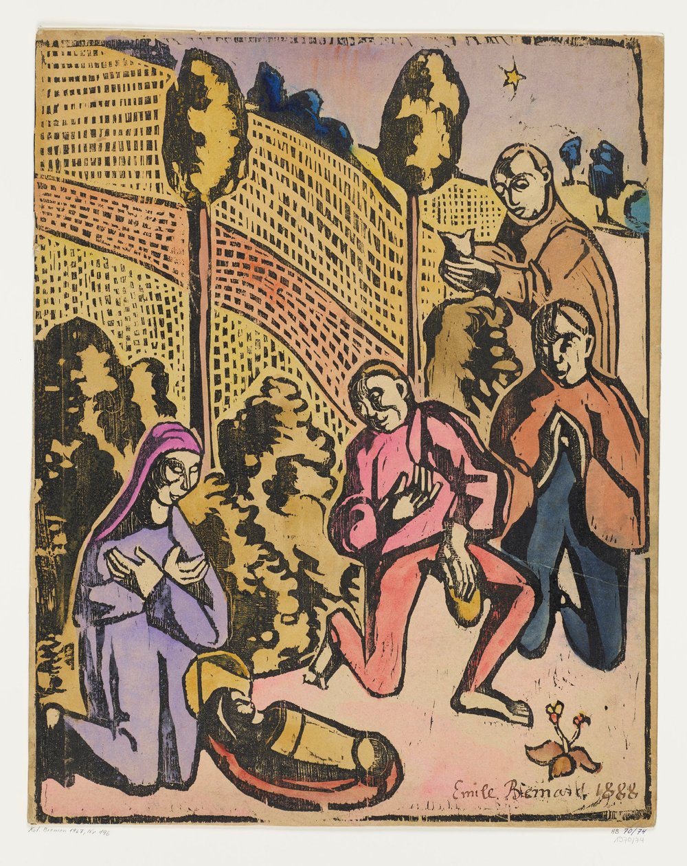 Aanbidding van de herders door Emile Bernard
