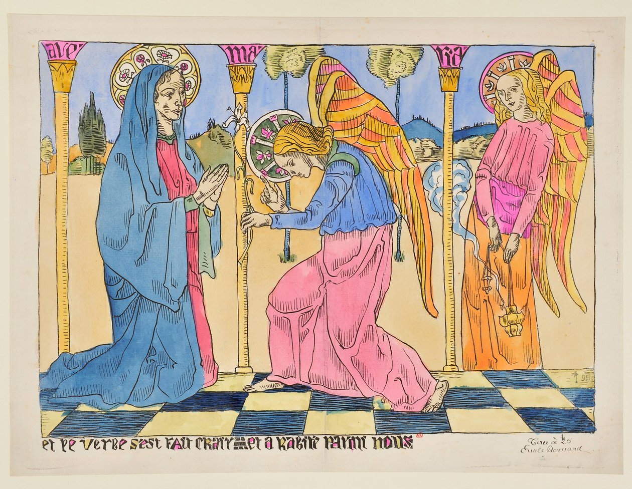 De aankondiging: En het Woord is vlees geworden en heeft onder ons gewoond door Emile Bernard
