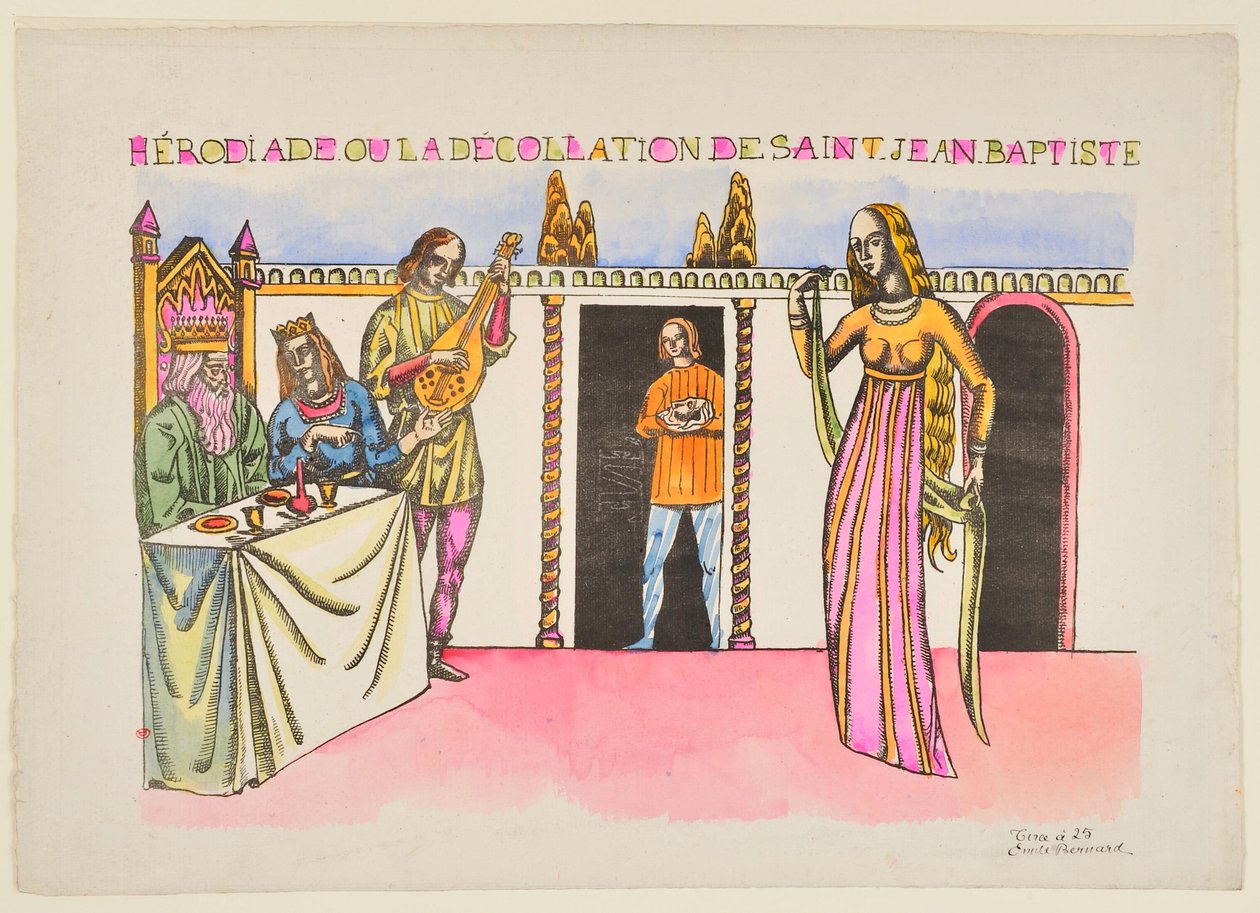 Herodias of de onthoofding van Johannes de Doper door Emile Bernard