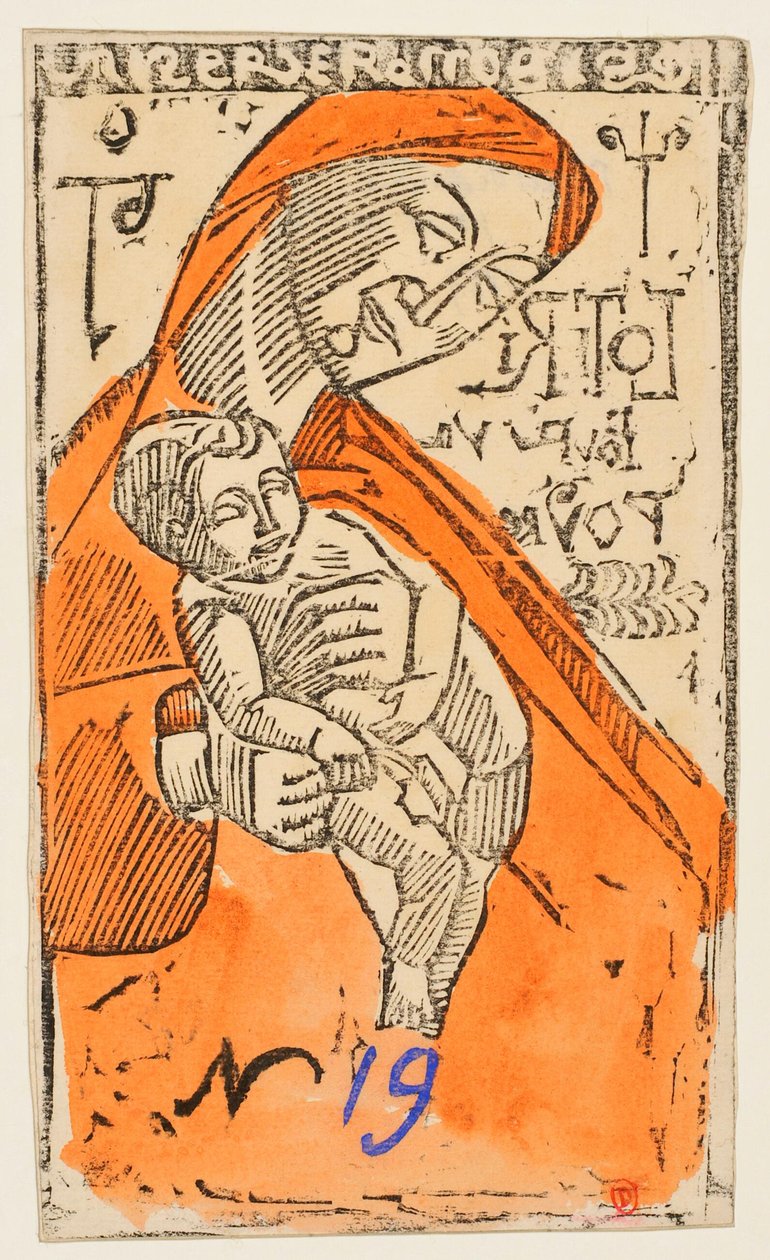 Jungfrau mit Kind [Probe b] [Lottoschein] door Emile Bernard
