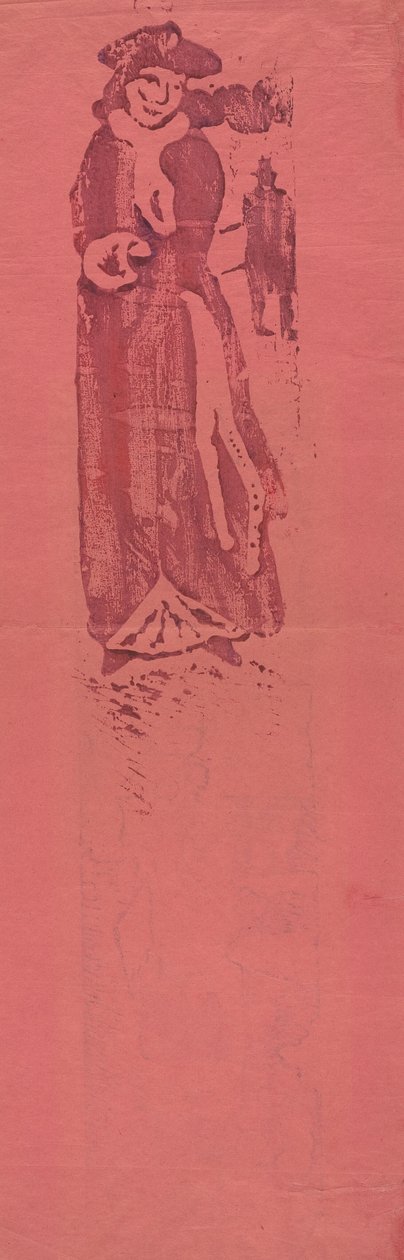 Frau mit Muff (La Dame au Manchon) door Emile Bernard