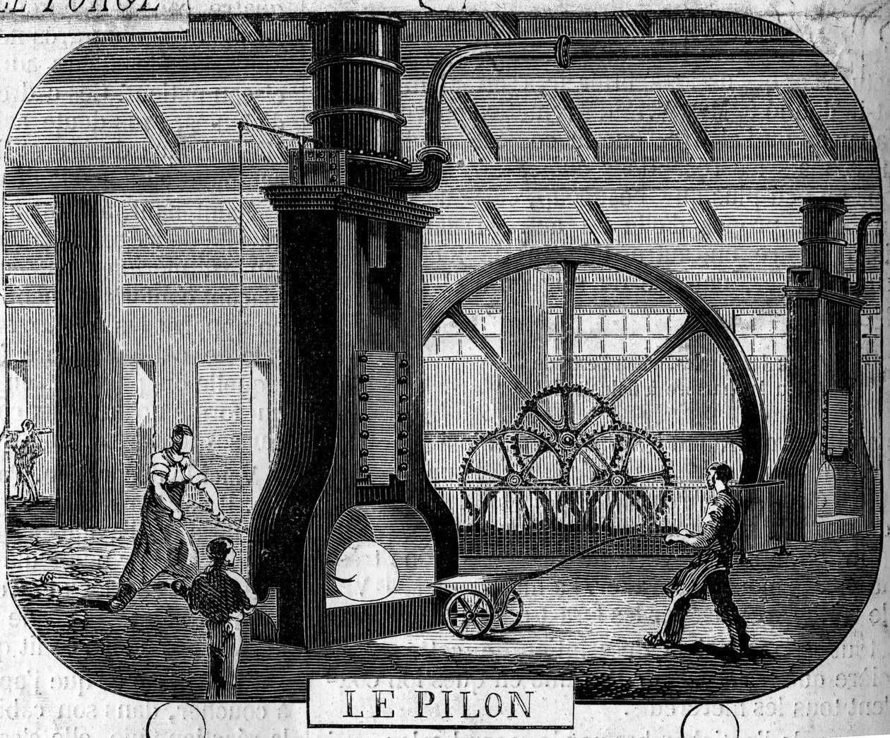 Forges de la Franche Comté: de stamper. Fabriek van Fraisans, Jura (39) door Emile Bourdelin