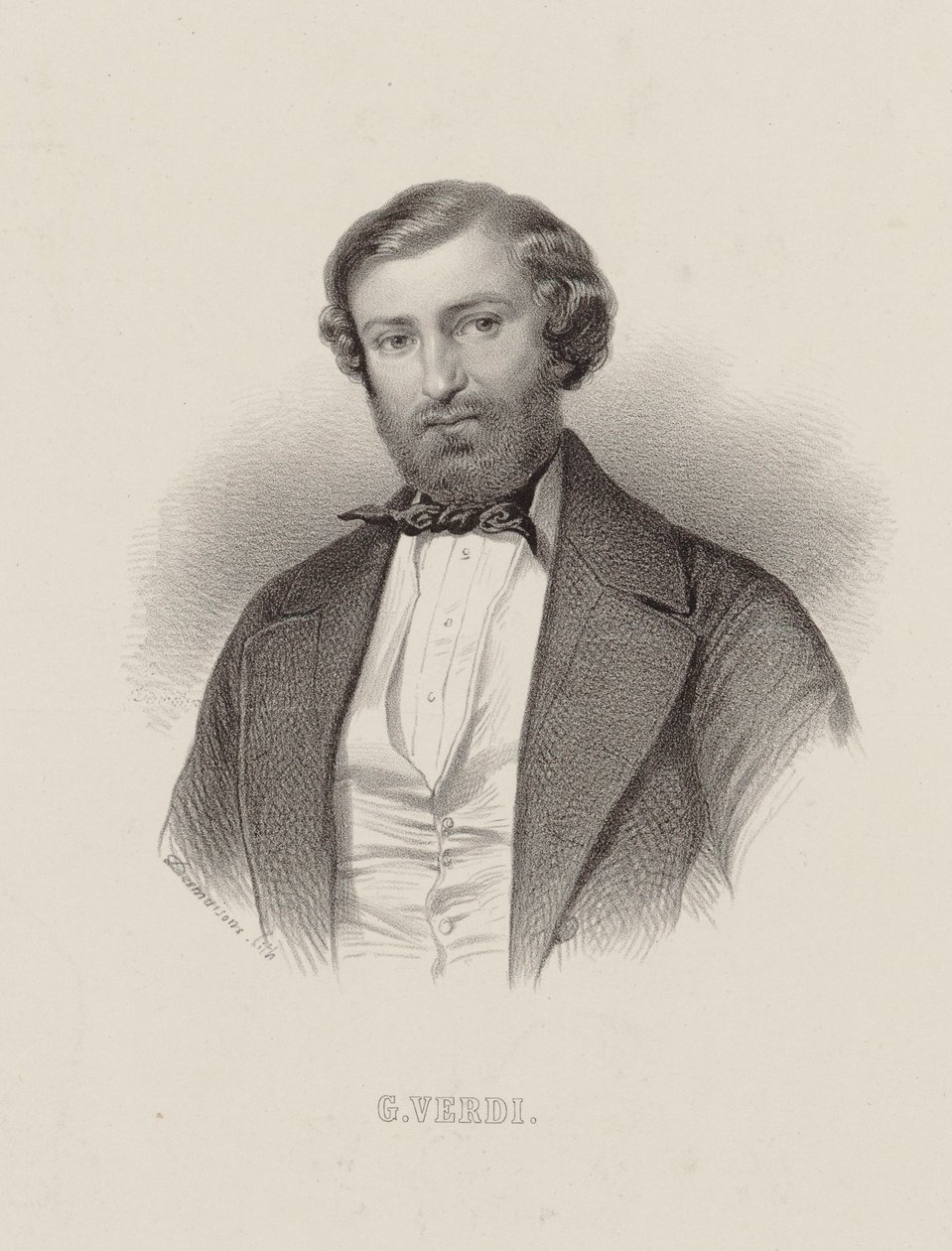 Portret van de Componist Giuseppe Verdi 1813-1901 door Emile Desmaisons