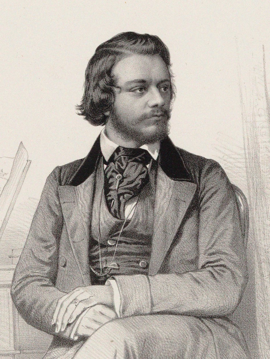 Portret van de pianist en componist Theodor Leschetizky 1830-1915, ca. 1860 door Emile Desmaisons
