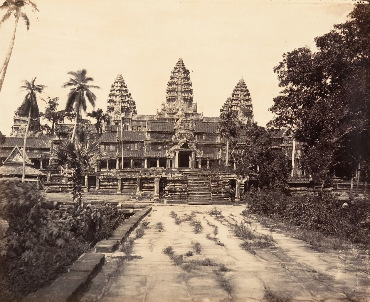 Westelijke gevel van de Grote Pagode, 1866 door Emile Gsell