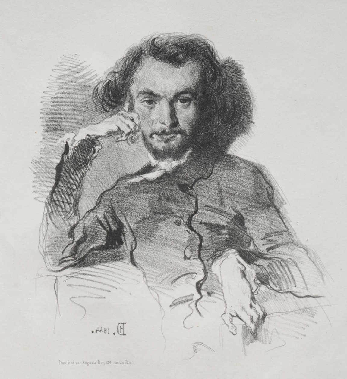 Charles Pierre Baudelaire door Emile Isidore Deroy