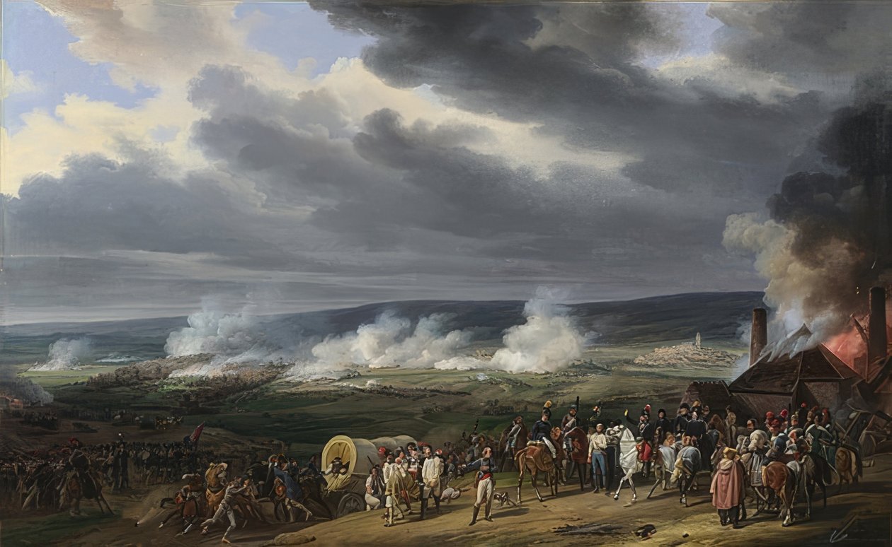 De slag bij Jemappes door Emile Jean Horace Vernet