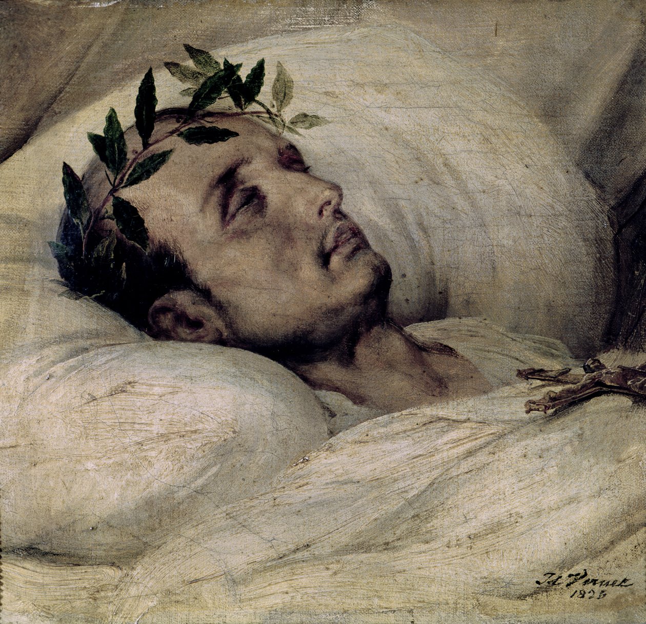 Napoleon I (1769-1821) op zijn Sterfbed door Emile Jean Horace Vernet