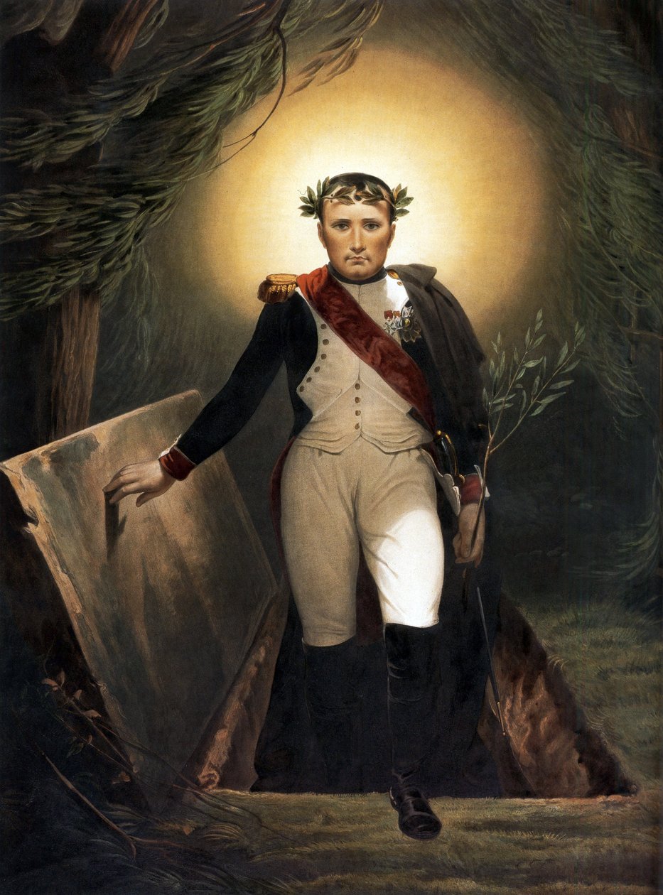 Napoleon verlaat zijn graf, c.1860 door Emile Jean Horace Vernet