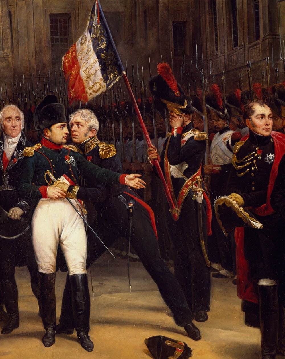 Napoleons afscheid van de Keizerlijke Garde, 20 april door Emile Jean Horace Vernet