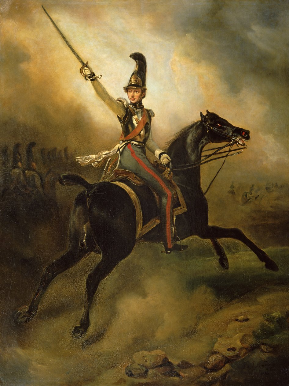 Portret van Friedrich Heinrich, 1830 door Emile Jean Horace Vernet