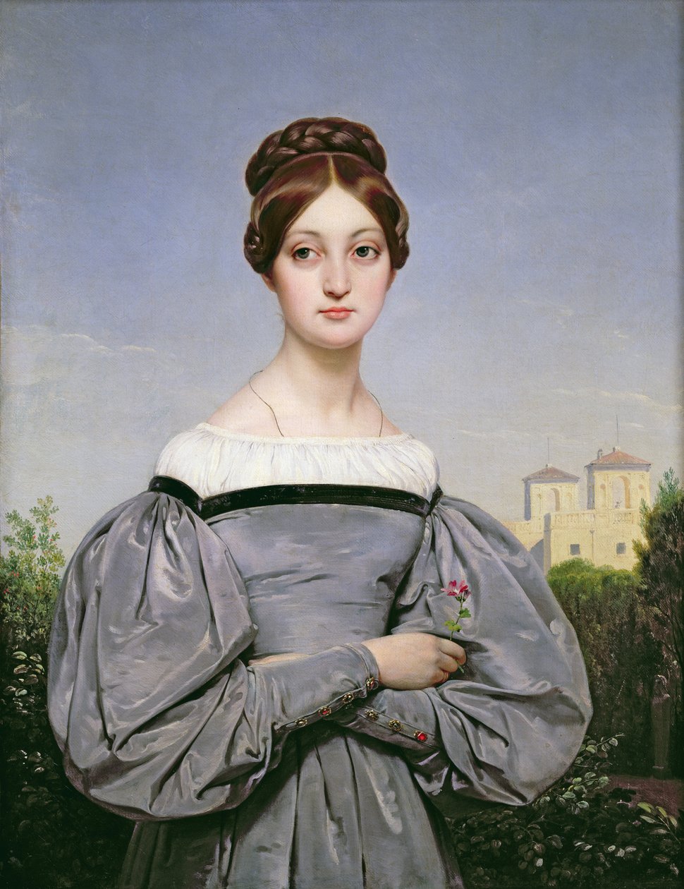 Portret van Louise Vernet (1814-45) Dochter van de Kunstenaar door Emile Jean Horace Vernet