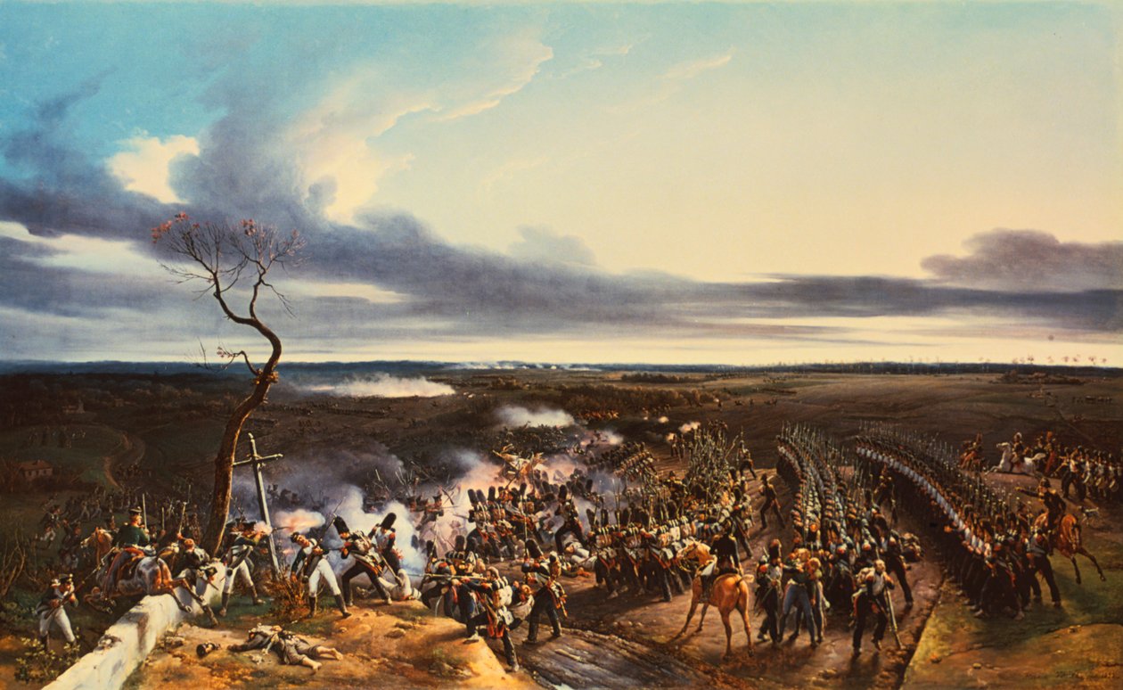 De Slag bij Montmirail, 11 februari, 1814, 1822 door Emile Jean Horace Vernet