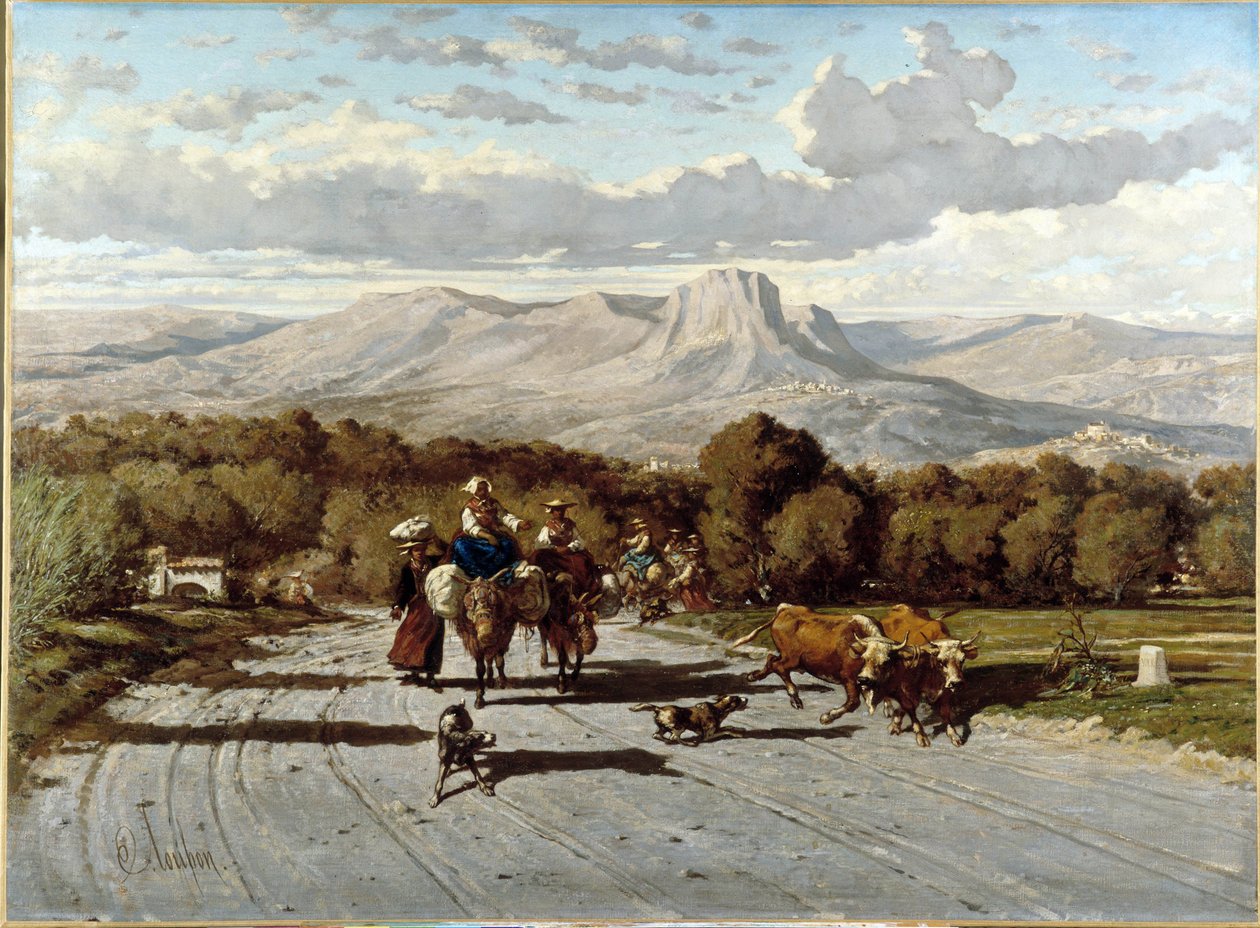 De route van Nice naar Antibes door Emile Loubon