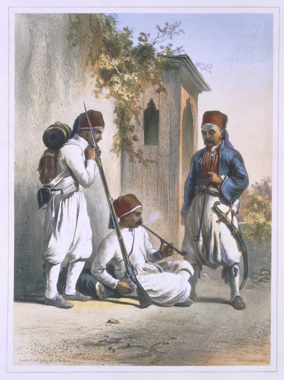 Nizamior, reguliere troepen van het Turkse leger in Kanka, illustratie uit 