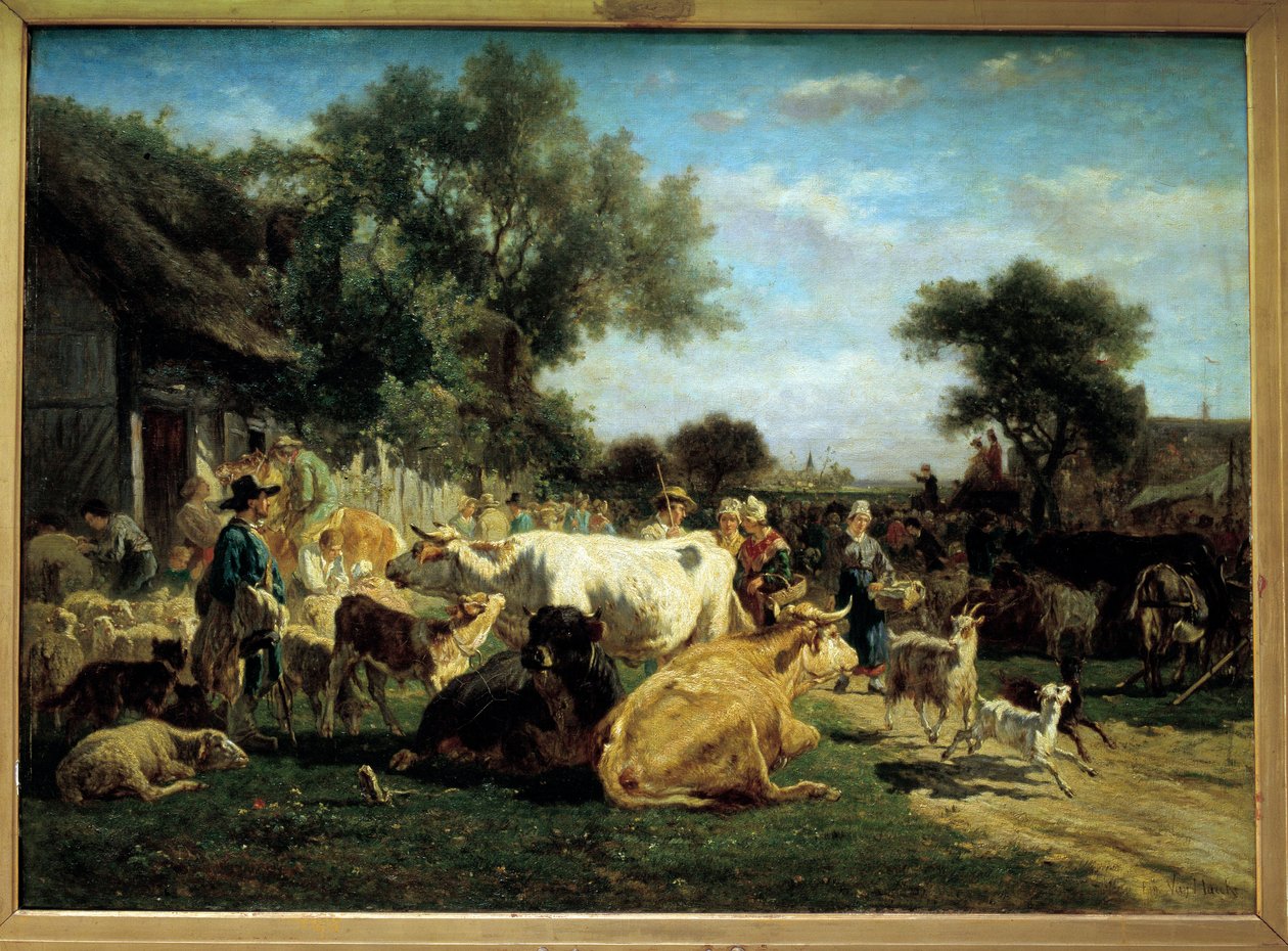 Dorpskermis door Emile van Marcke de Lummen
