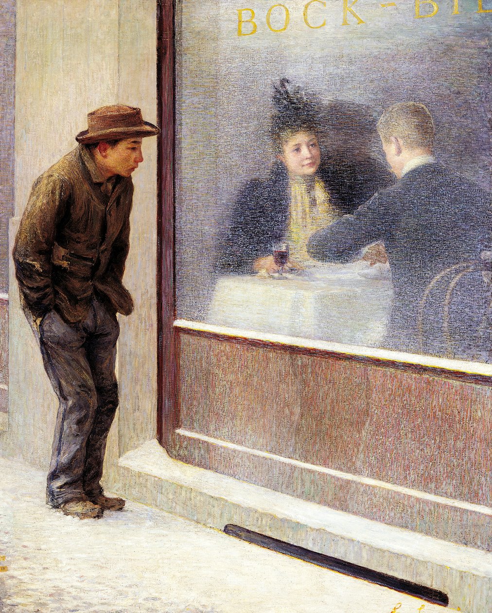 Reflecties van een hongerige man of sociale contrasten door Emilio Longoni