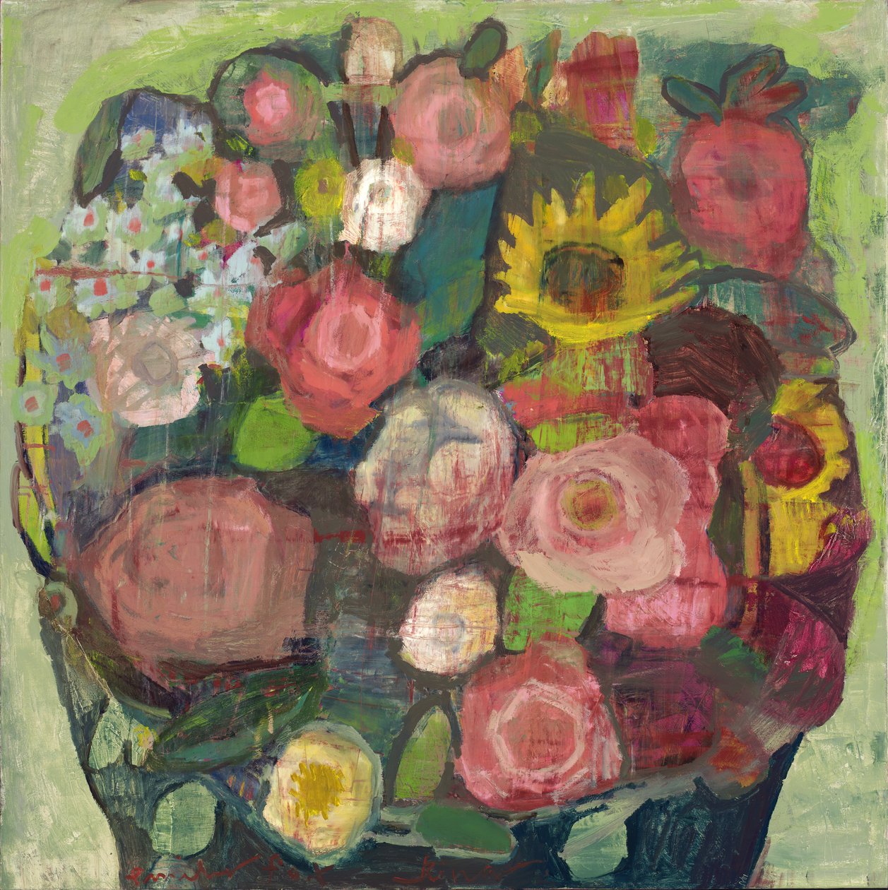 offerande, 2024 (olieverf op doek) door Emily Fox King