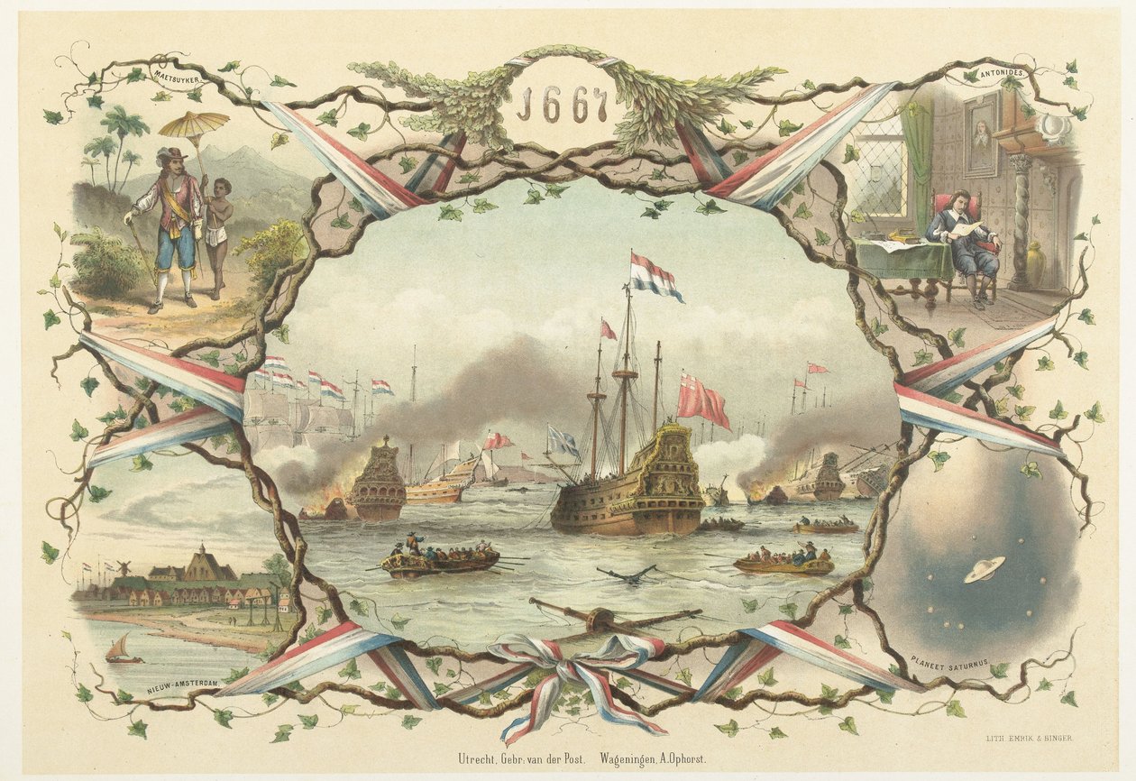 De Tocht naar Chatham en de verovering van de Royal Charles, 1667 door Emrik and Binger