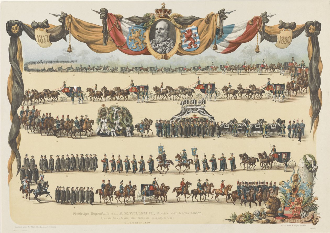 Plechtige Begrafenis van Z.M. Willem III, Koning der Nederlanden door Emrik and Binger