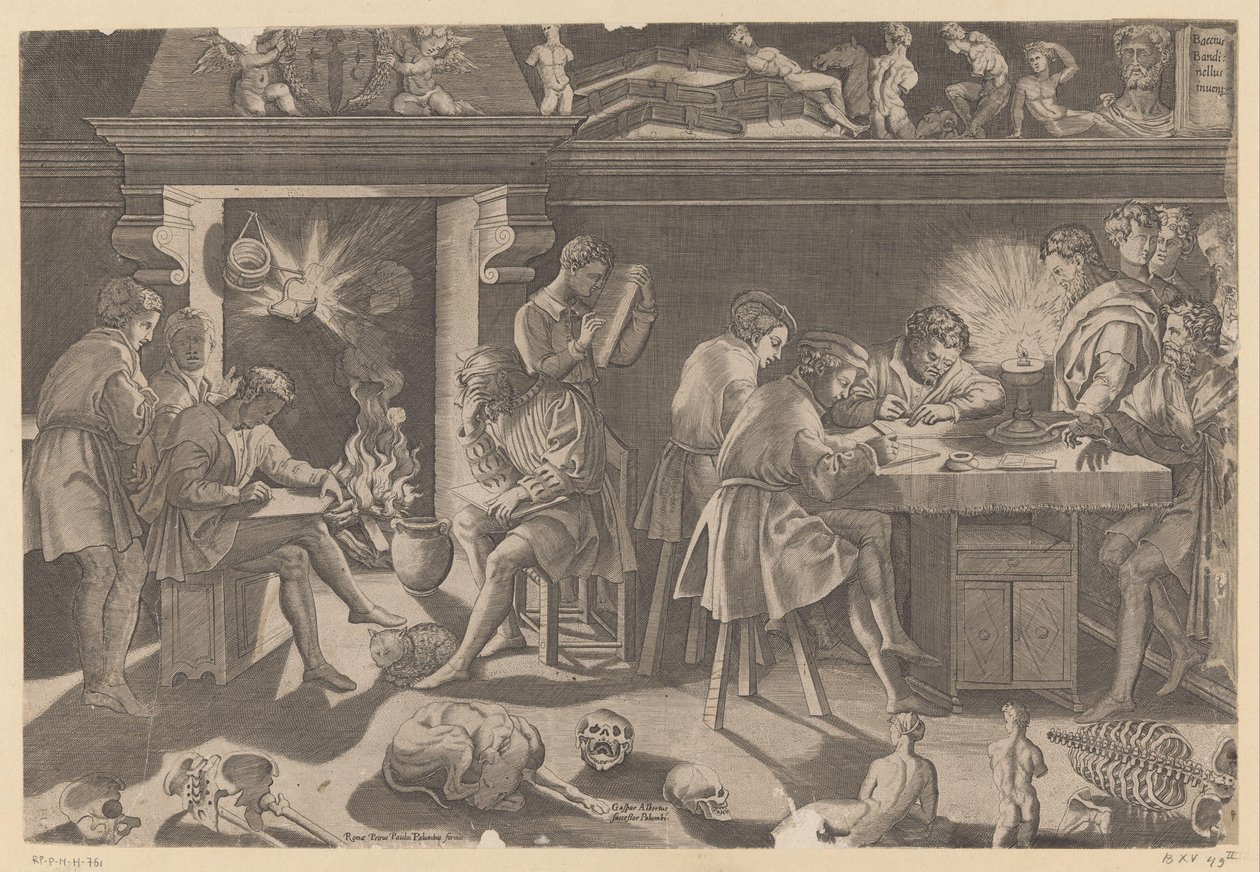 Academie van beeldhouwer Baccio Bandinelli door Enea Vico