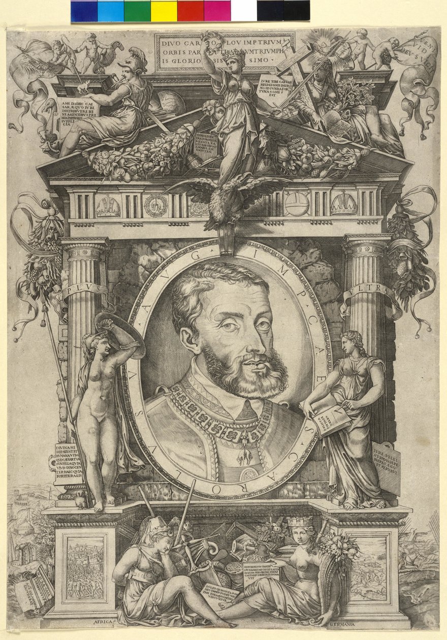 Heilige Roomse keizer Karel V door Enea Vico