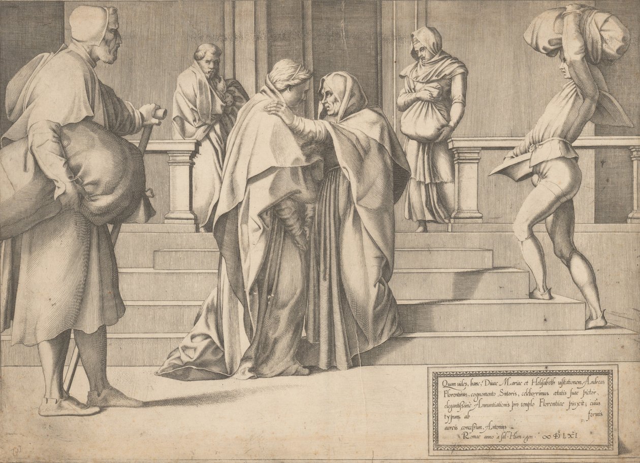 De Visitatie, 1561 door Enea Vico.