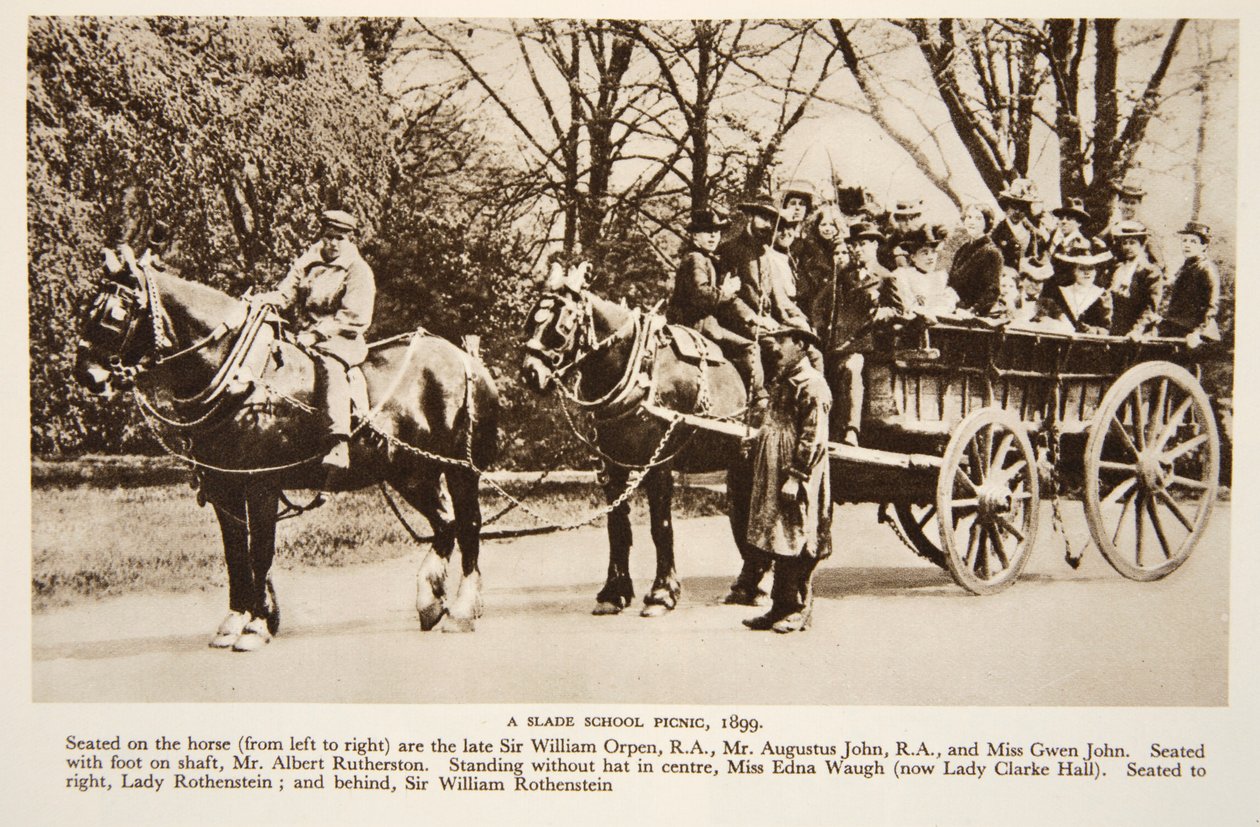 Een Slade School Picknick, 1899, foto uit The Times door English Photographer