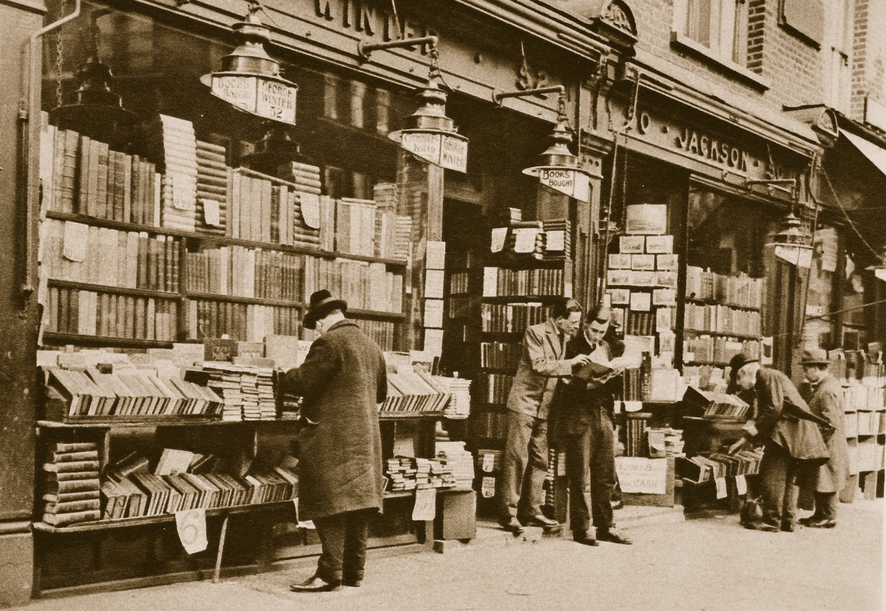 Een tweedehands boekwinkel, Charing Cross Road door English Photographer