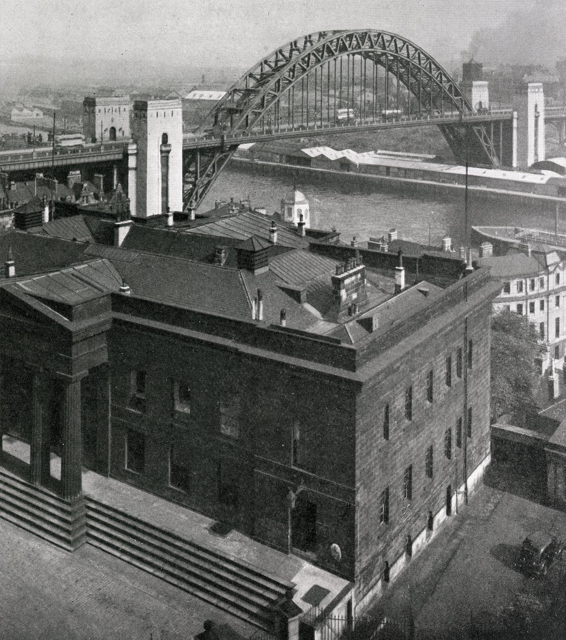 Een uitzicht op de Tyne-brug, kijkend naar Gateshead vanuit Newcastle-upon-Tyne door English Photographer