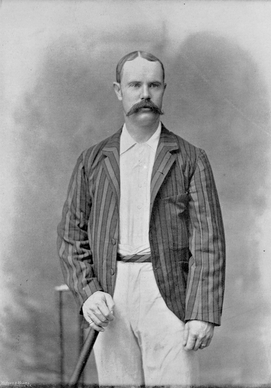 Alick Bannerman, uit Beroemde Cricketers en Cricketvelden, uitgegeven door Hudson en Kearns, 1895 door English Photographer
