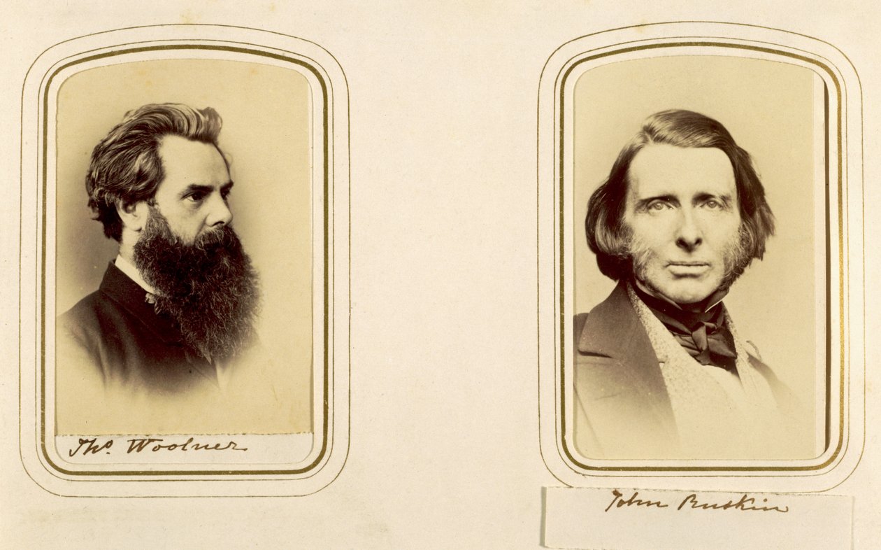 Portretten van Thomas Woolner en John Ruskin door English Photographer
