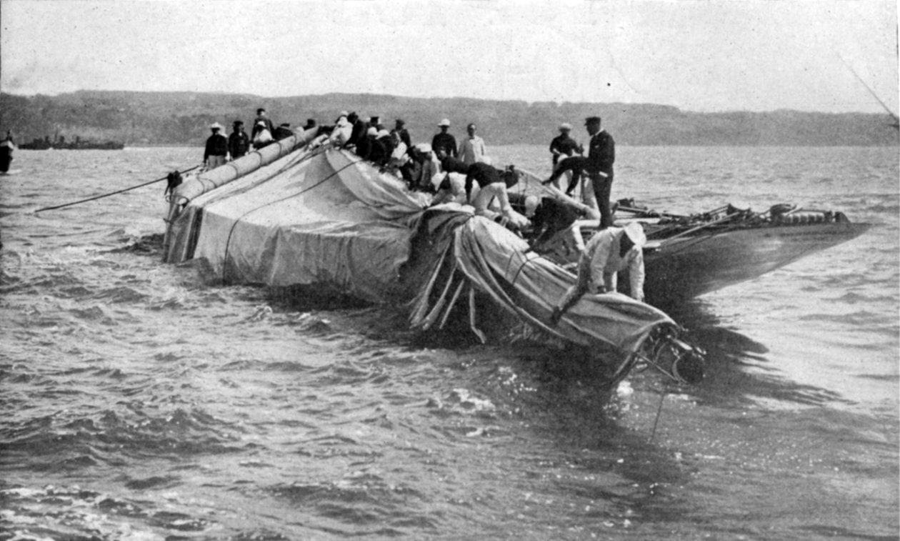 Het Ongeluk met de Shamrock II, illustratie uit The King, 1 juni 1901 door English Photographer