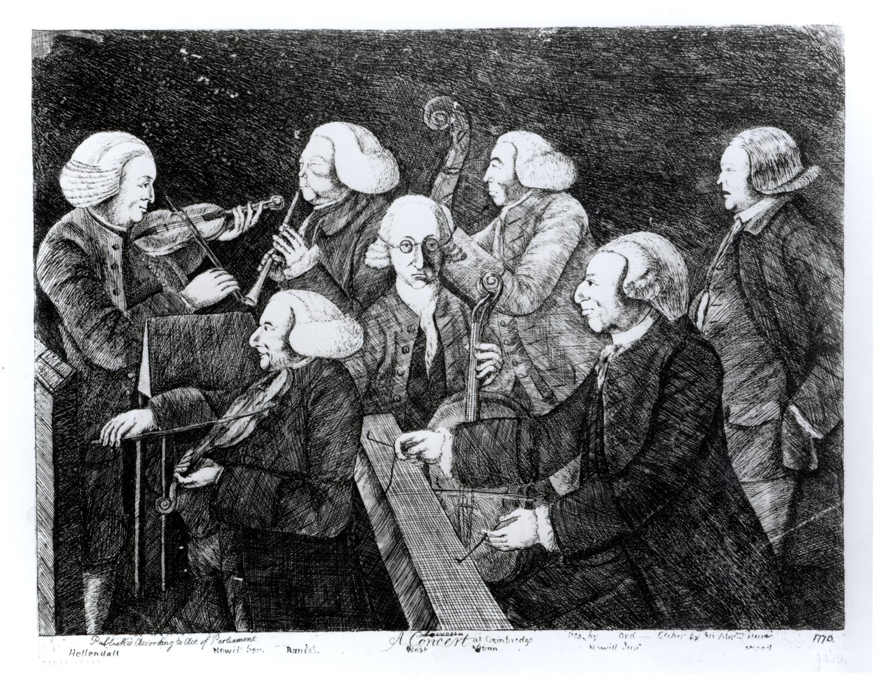 Een concert in Cambridge, 1770 door English School