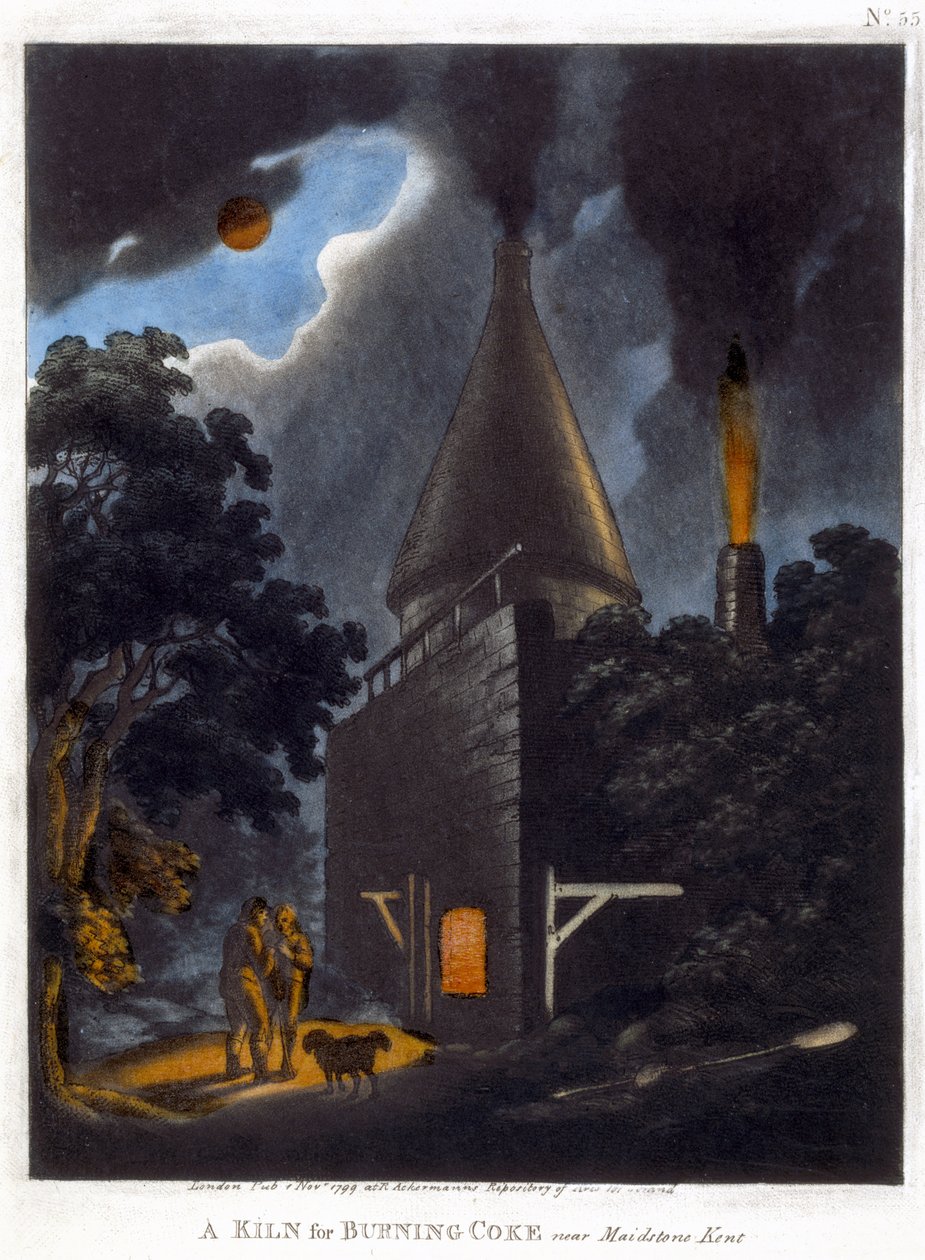 Een Oven voor het Branden van Cokes, nabij Maidstone, Kent, november 1799 door English School