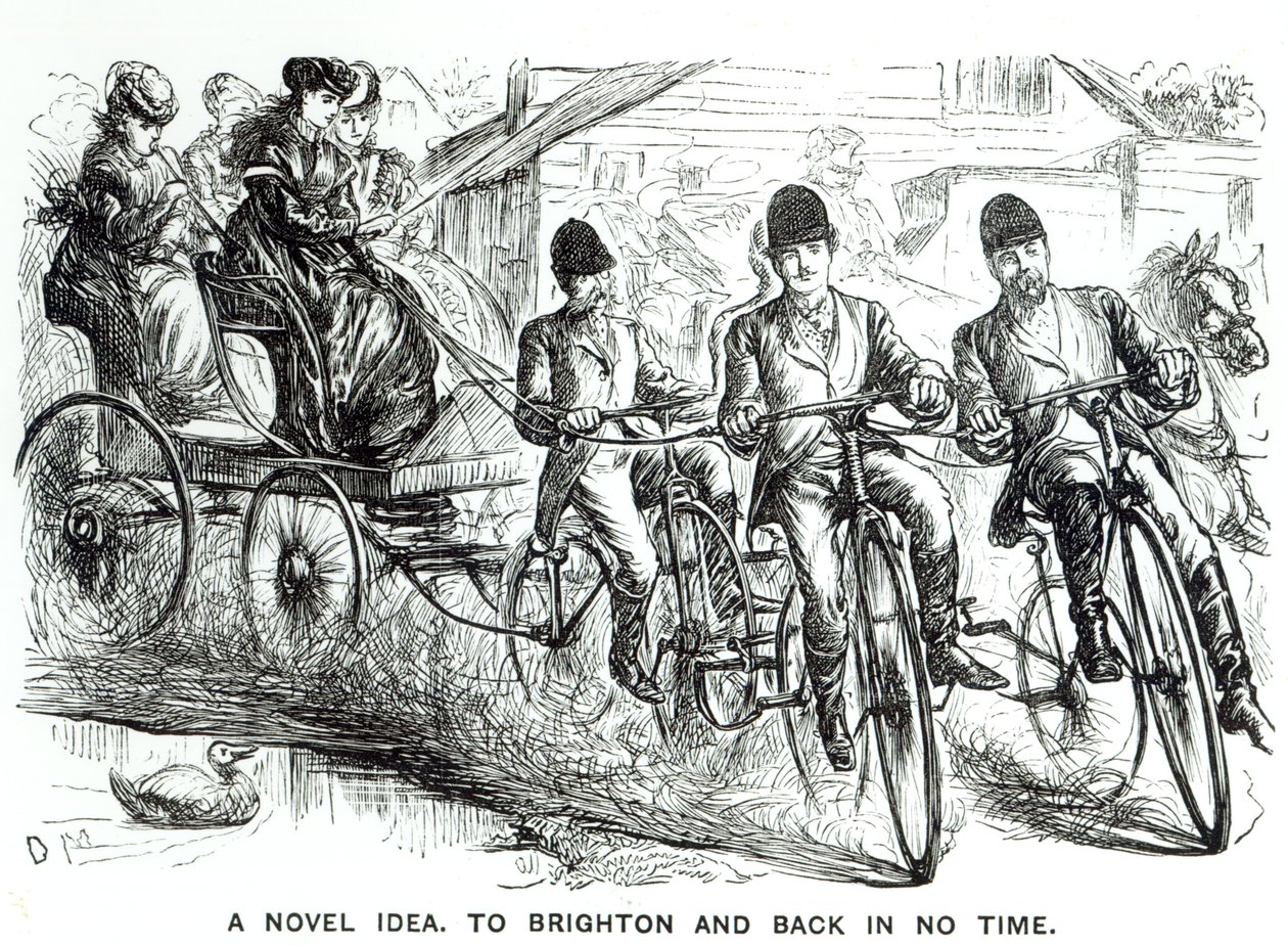 Een nieuwe manier om naar Brighton te reizen, 1864 door English School