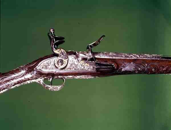 Luchtgeweer, door J.G. Kolbe, c.1750 door English School
