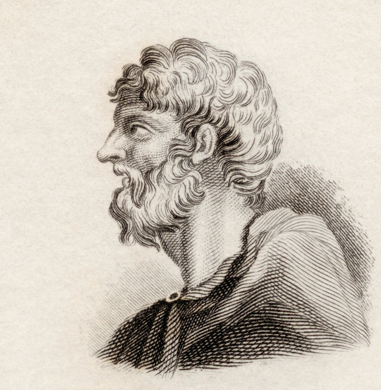 Alcaeus van Mytilene, 1825 door English School